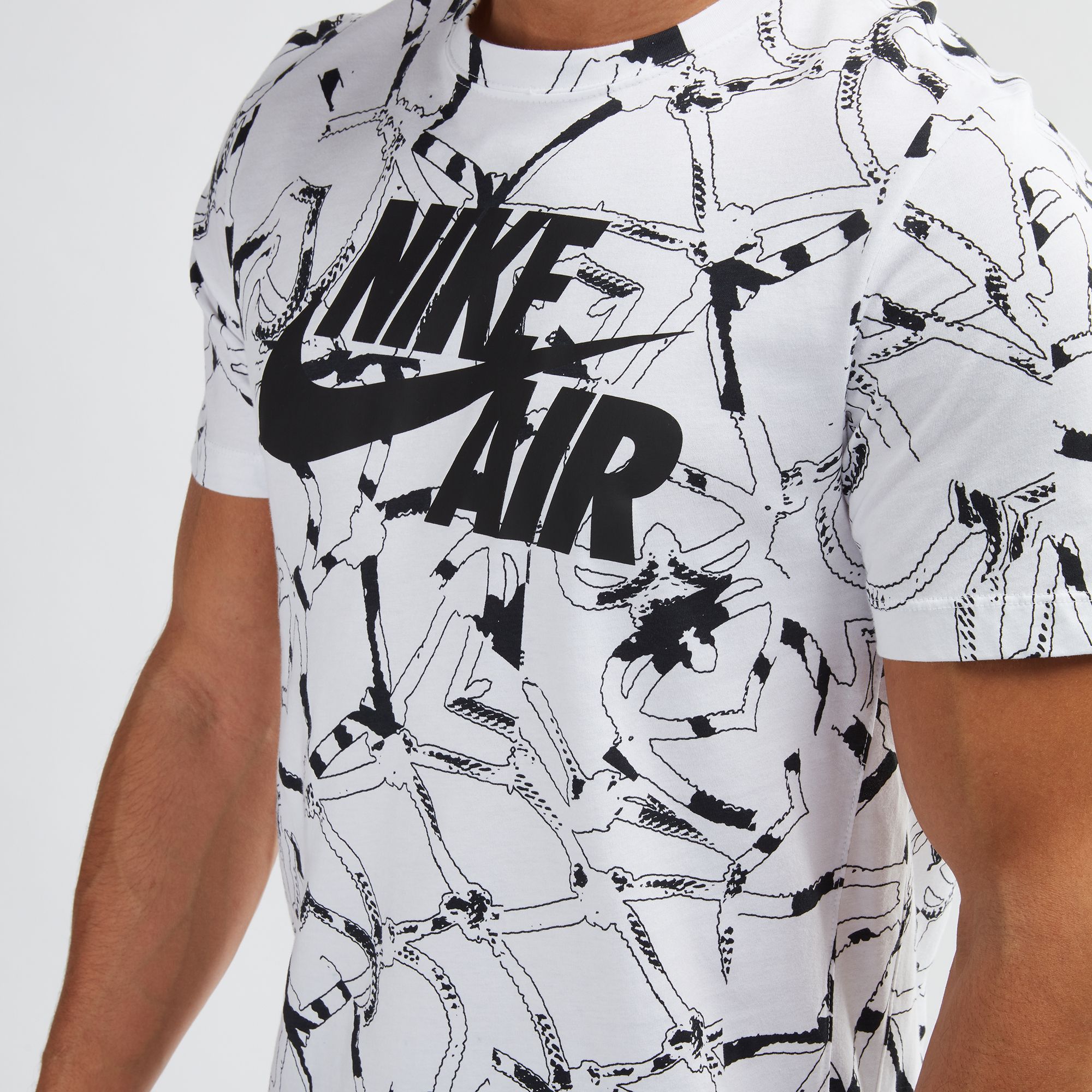 Shop White Nike AF1 All-over Print T-Shirt for Mens by Nike | SSS