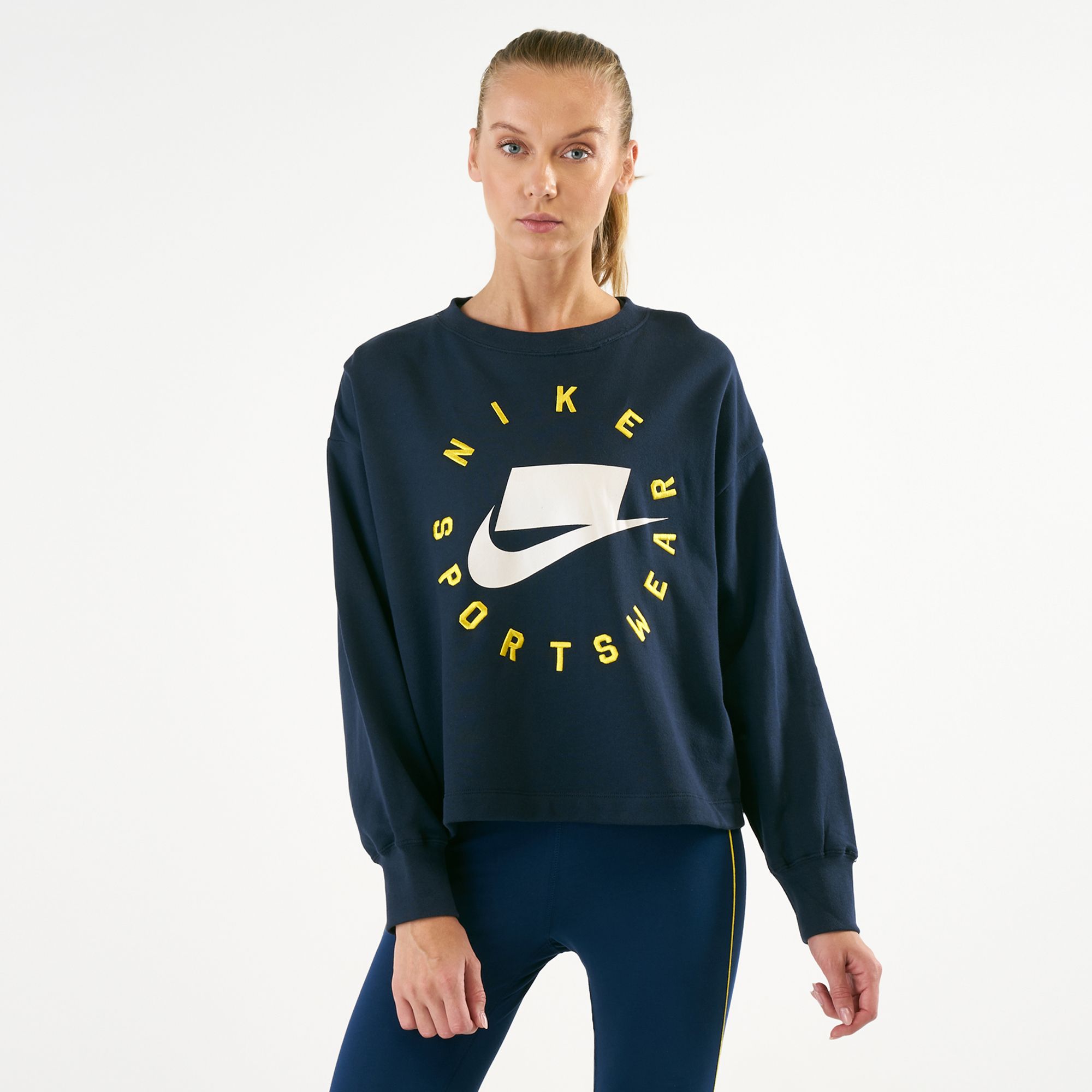 Buy Nike Women’s Sportswear French Terry Crew Sweatshirt Online in ...