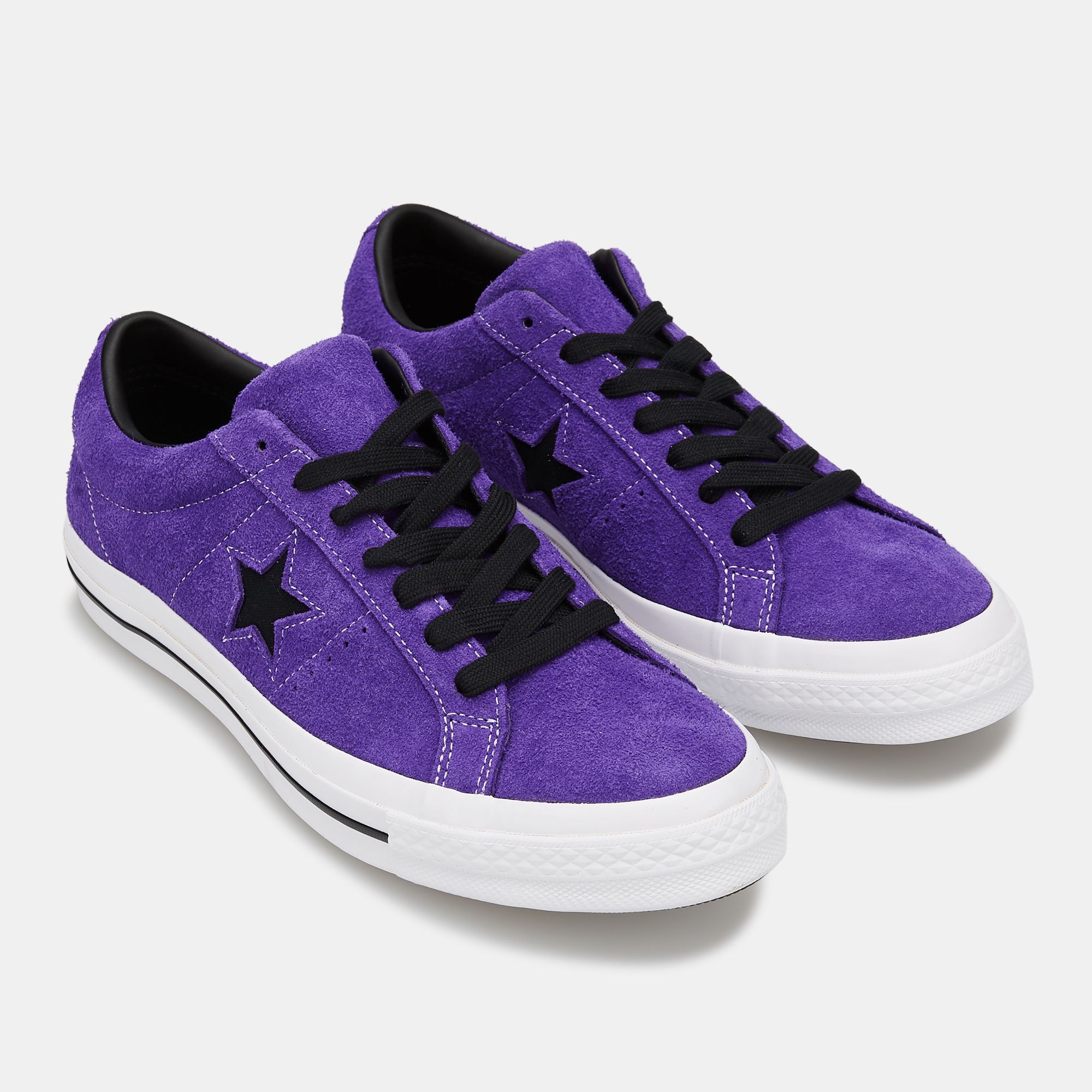 one star vintage suede low top