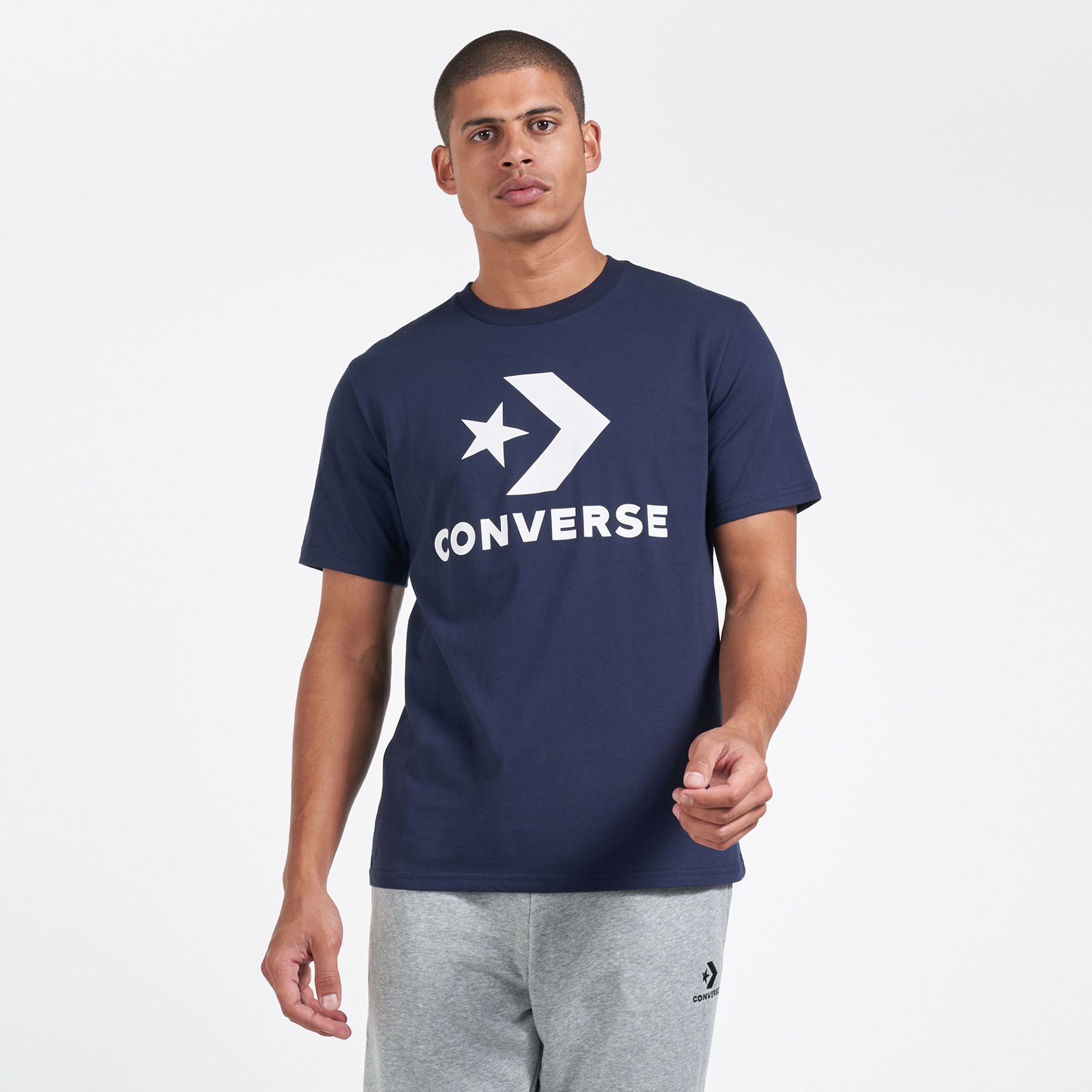 converse t shirt blue