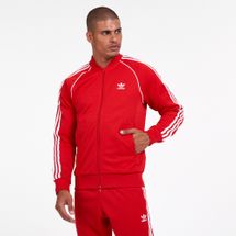 adidas superstar track jacket red