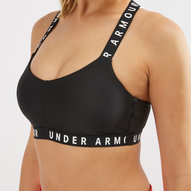 under armour wordmark strappy sports bra