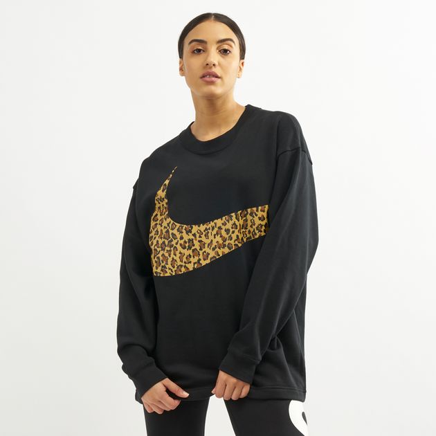 nike womens leopard print sweatshirt