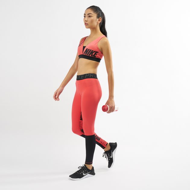 nike red leggings womens