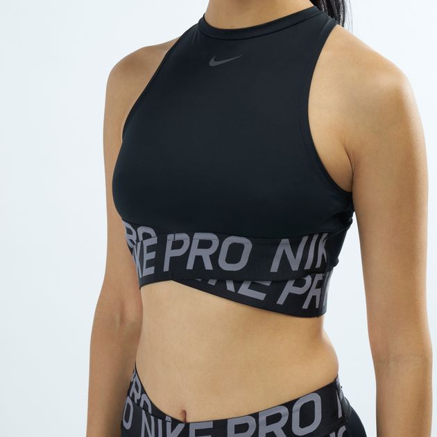nike women's pro cropped tank top