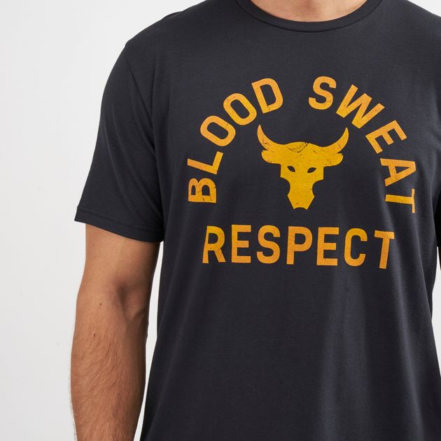 the rock blood sweat respect shirt
