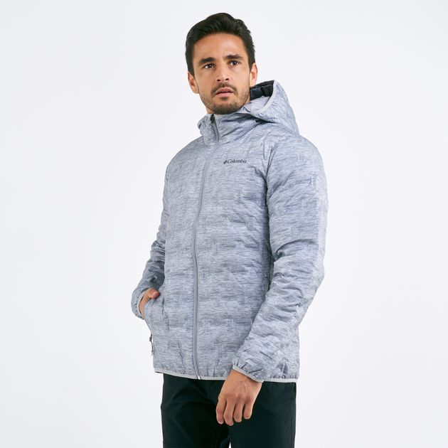 grey hooded jacket men's