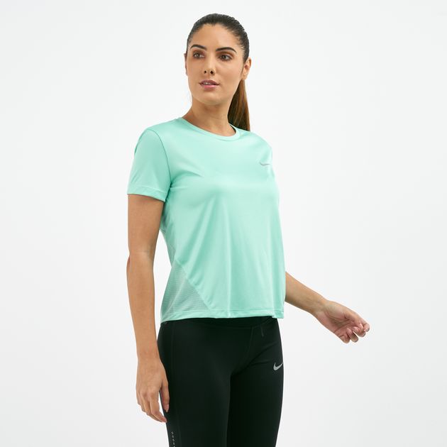 nike miler t shirt green