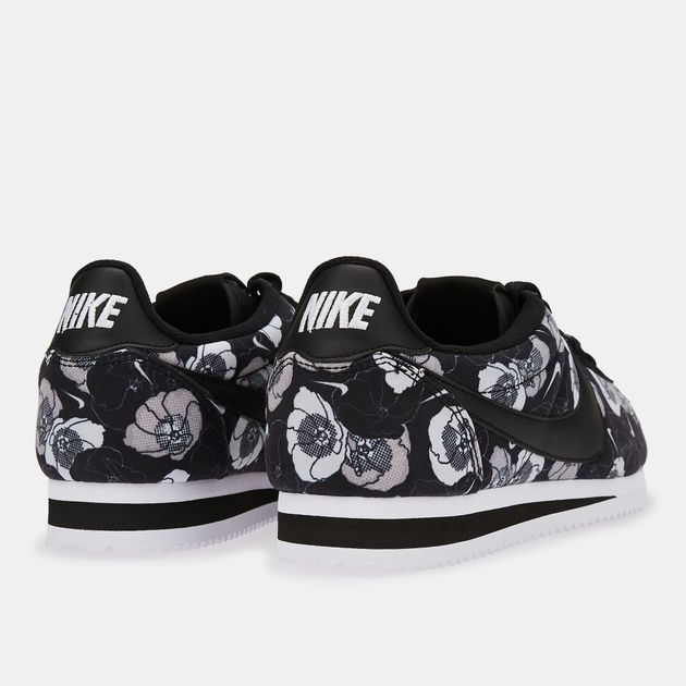 nike cortez floral black