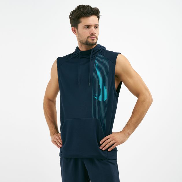 nike men's sleeveless training hoodie