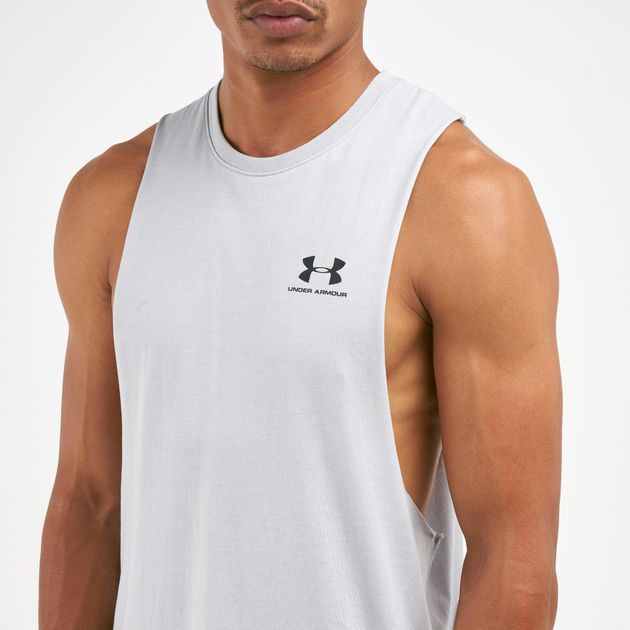 Sportstyle Left Chest Cut-Off Tank Top 