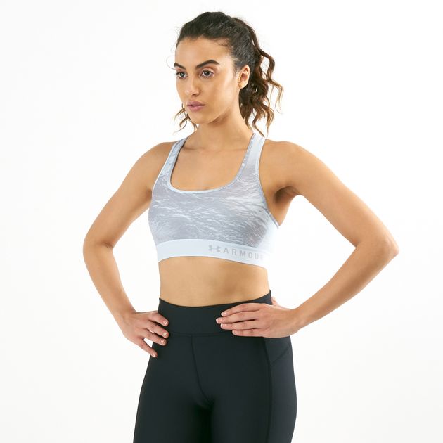 Under Armour Womens Armour Mid Print Sports Bra Clothing Women Sports ...