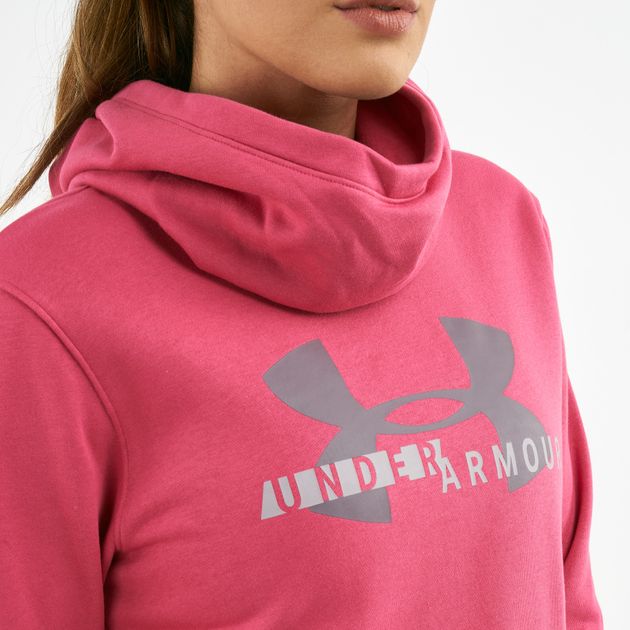 under armour cotton fleece logo hoodie