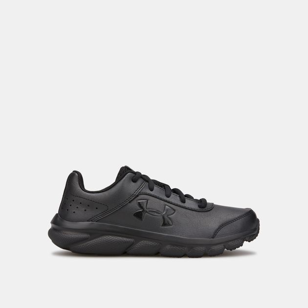 under armour black leather shoes