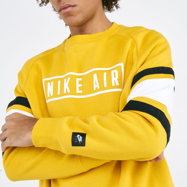 yellow nike air sweatshirt