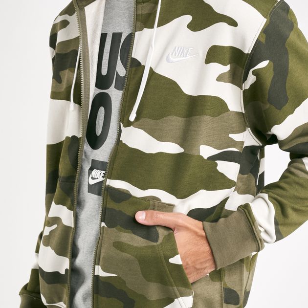 nike sportswear club camo hoodie