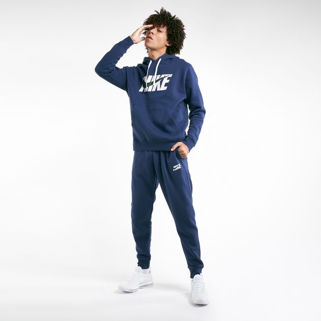 blue nike fleece tracksuit