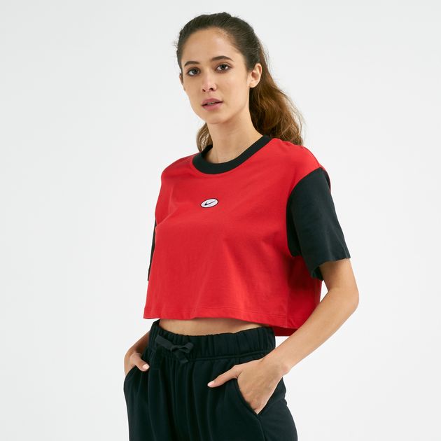 nike red top womens