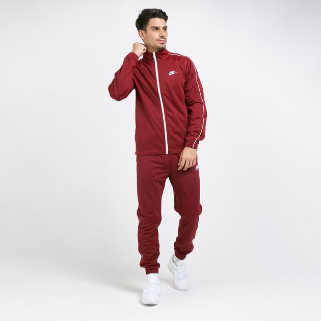red mens nike tracksuit