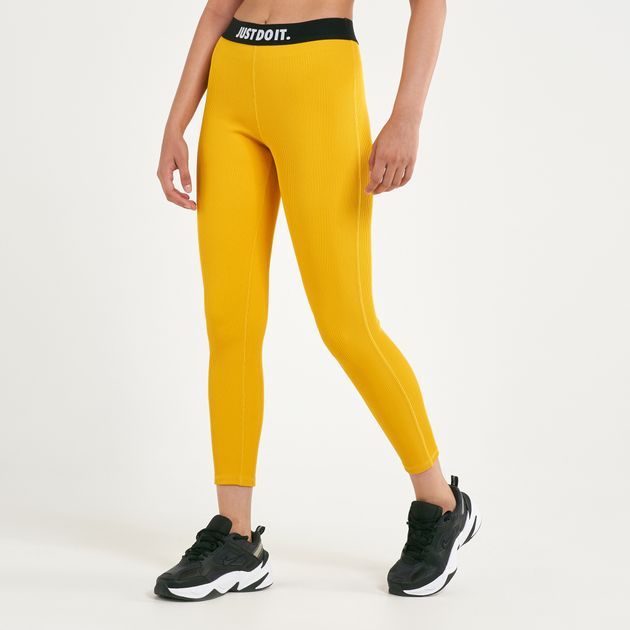 nike women's yellow leggings