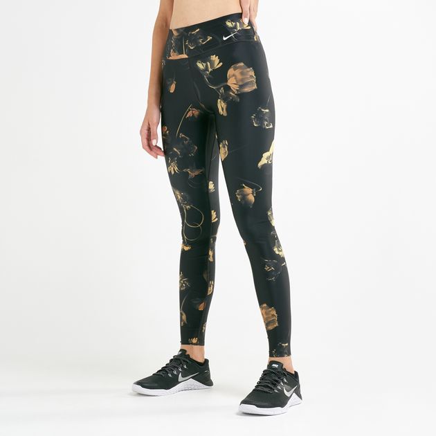 nike power floral leggings