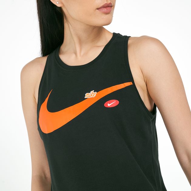 nike orange tank top womens