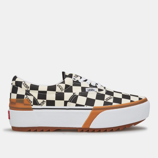 tan vans checkerboard
