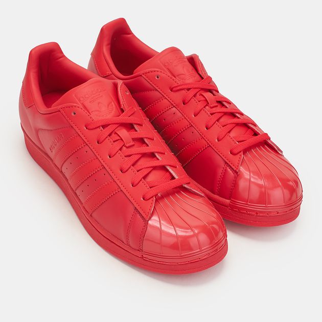 Shop Red adidas Originals Superstar Glossy Toe Shoe for Womens by ...
