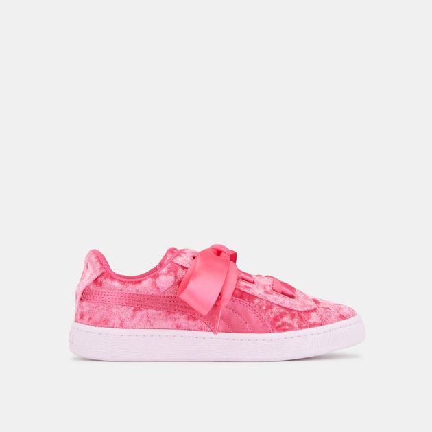 puma pink velvet shoes