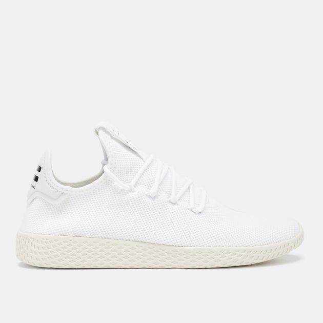 White Adidas Originals Pharrell Williams Tennis Hu Shoe Sneakers