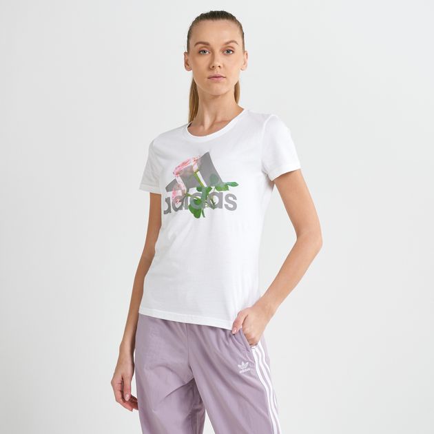 adidas flower t shirt