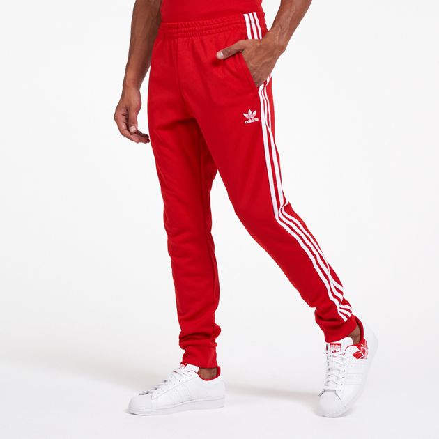 adidas originals red track pants