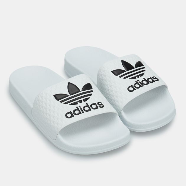 adidas flip flops black and white