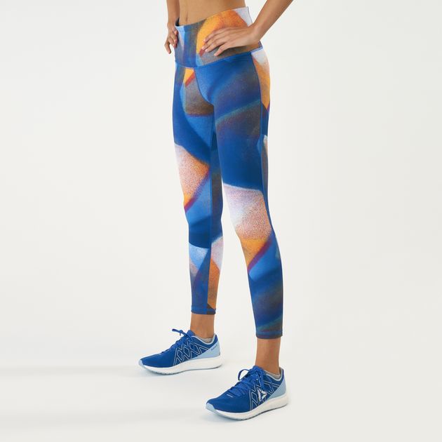 reebok training lux bold high rise printed leggings