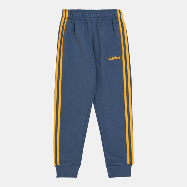 adidas pants yellow stripes