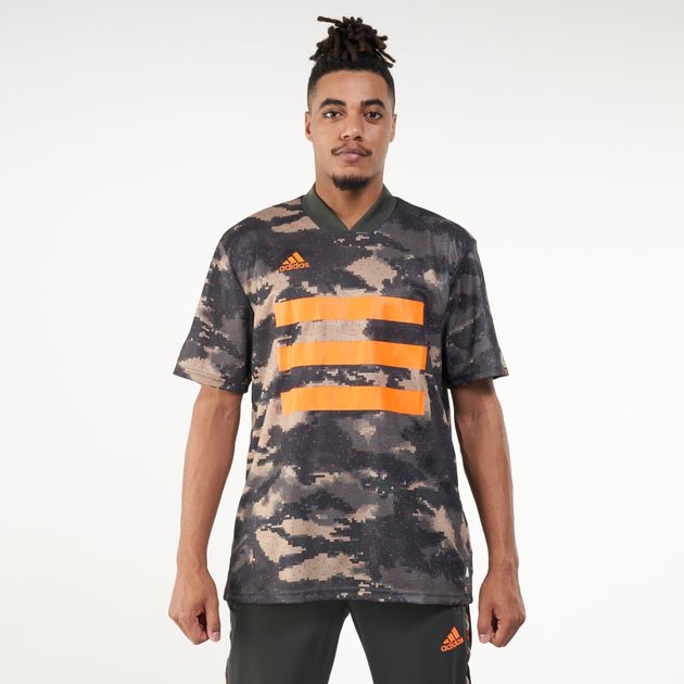 adidas Men's TAN All-Over Print Graphic 