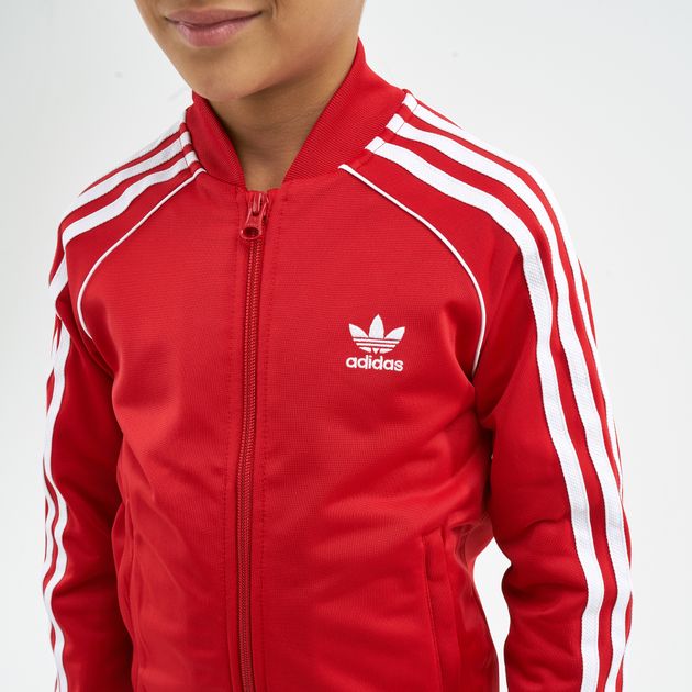 adidas superstar jacket red