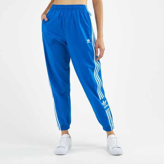 adidas blue tracksuit bottoms womens