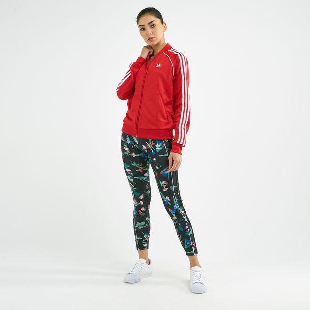 adidas sst track jacket women's red