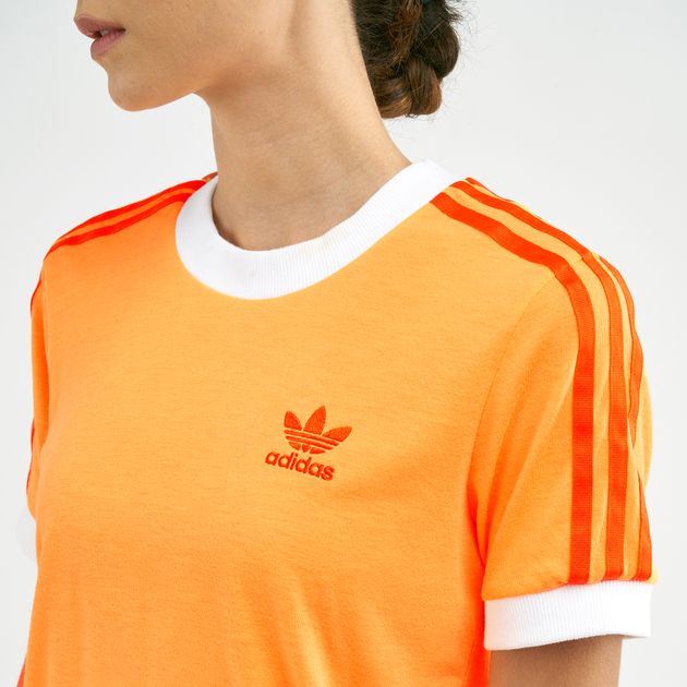 orange adidas shirt women's