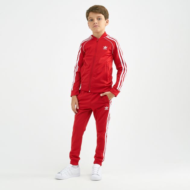 Buy > kids red adidas tracksuit > in stock