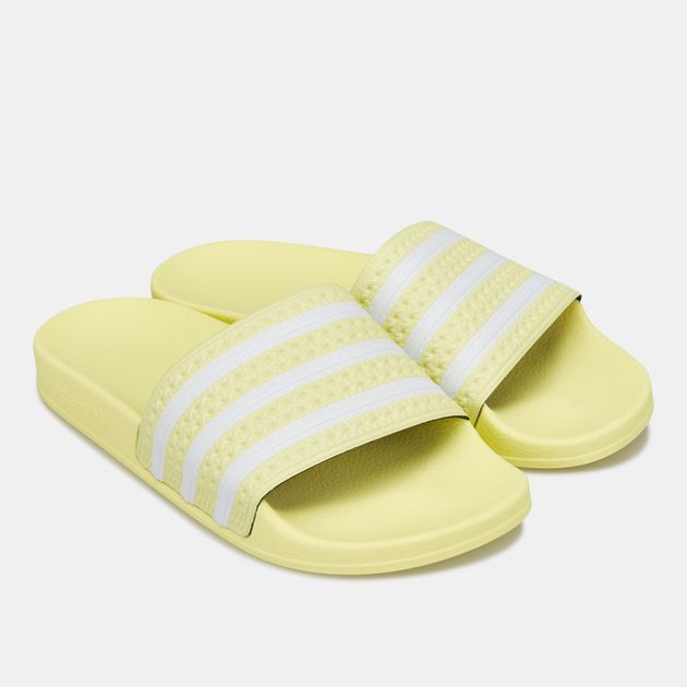 adidas yellow slides