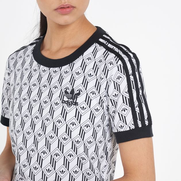 womens adidas 3 stripe shirt