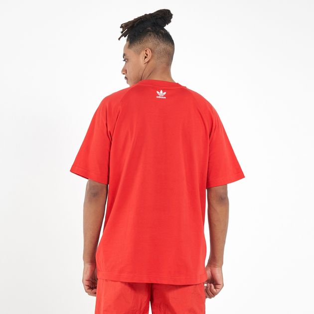 trefoil boxy tee with front and back print