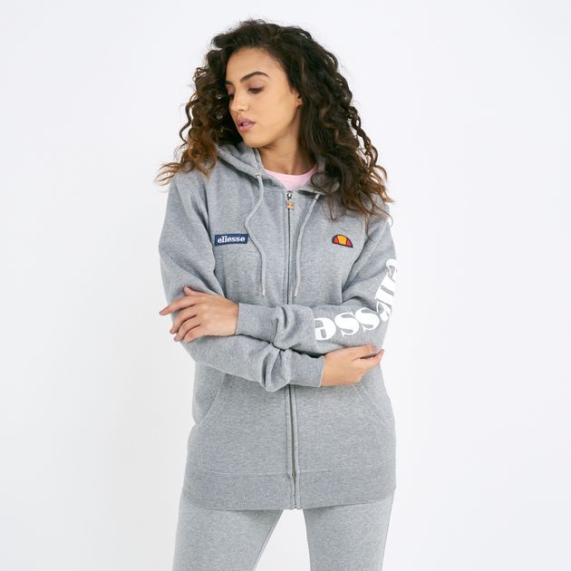 ellesse grey zip hoodie