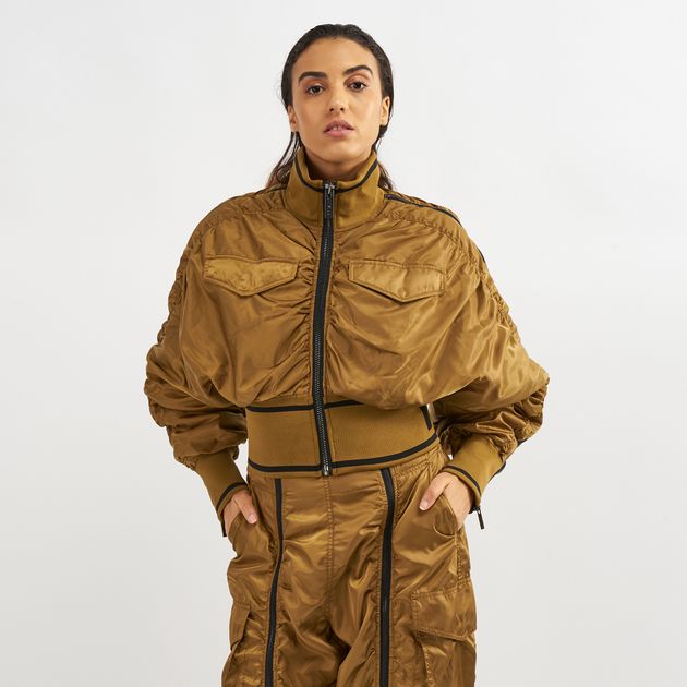 ivy park military flight crop bomber jacket