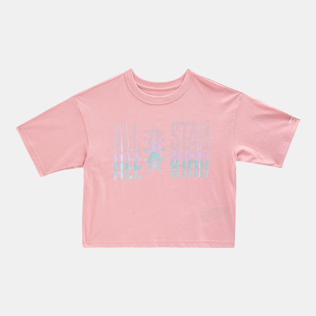 converse t shirt kids pink