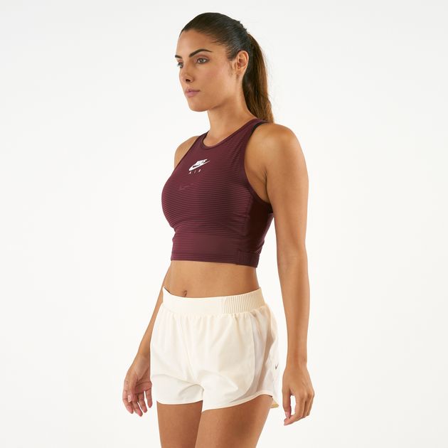 nike women's miler running crop tank top