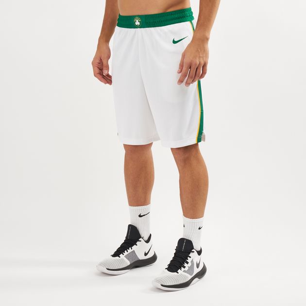 white boston celtics shorts