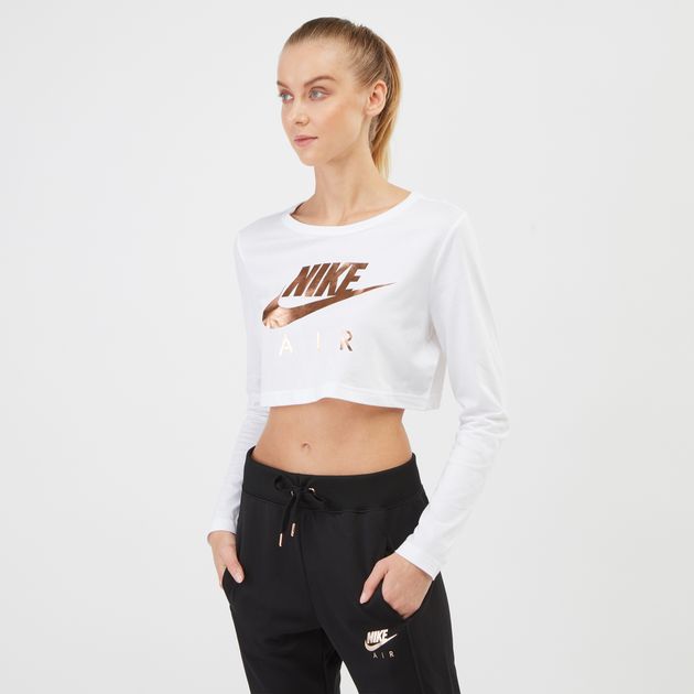 nike air long sleeve crop top